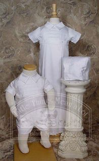 NEW Little Things Mean a lot BOYS CHRISTENING BAPTISM GOWN ROMPER 12