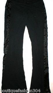 GUC Womens Otomix Pants Large Black Cotton Satin Zipper legs