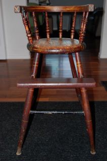 ORIGINAL MID TO LATE 19TH CENT. ANTIQUE BABY HIGH CHAIR