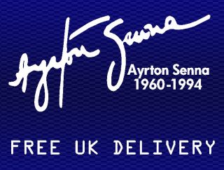 Ayrton Senna tribute autograph signature sticker decal   200mm White