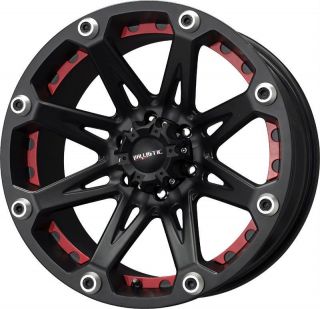 17 inch Ballistic Jester black wheels rims 8x6.5 8x165.1 +12 Silverado