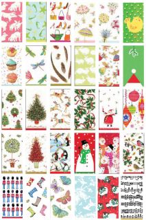 Paper Pocket Novelty & Chrismas Tissues 24+ designs u choose stocking