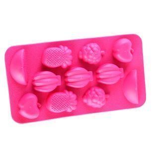 FRUIT SHAPED Silicone Ice Cube Mold Maker Tray Mix Fruit Jelly Mould