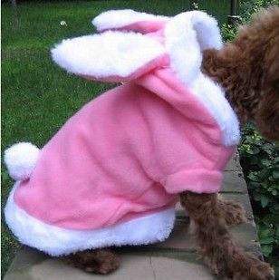 Teddy Pet Puppy Clothes Pink Lovely rabbit design Dog Hoodie Coat
