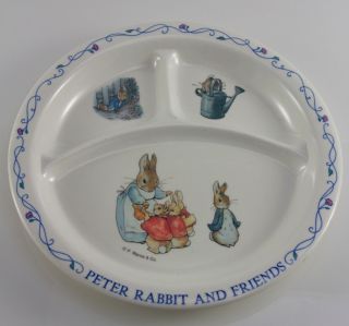 and Friends Melmac childs baby dish plate Betrix Potter F. Warne