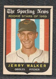 1959 TOPPS BASEBALL #144 JERRY WALKER ROOKIE STARS NRMT SET BREAK 