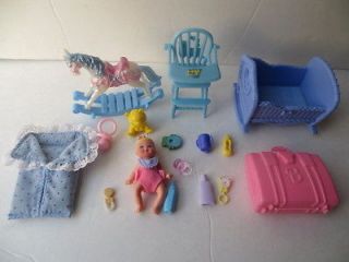 Mattel Barbie baby Krissy doll , cradle & more