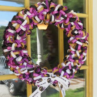 NFL Baltimore Ravens Ribbon Wreath