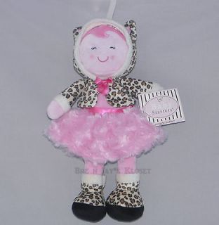 NWT Baby Starters Pink Snuggle Buddy DOLL Lovey w/ CHEETAH Print