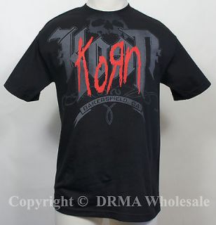 Authentic KORN Classic Logo Bakersfield T Shirt S M L XL XXL Official