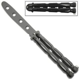 Black Practice Butterfly Balisong Trainer Training Knife Dull USA