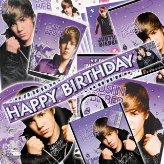 Justin Bieber Purple Birthday Balloons Decorations Party All In One