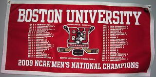Boston U Terriers BU Hockey 2009 National Champions Banner