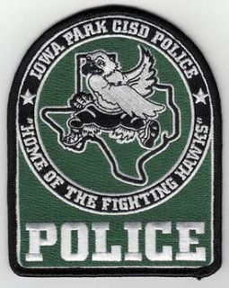 IOWA PARK TEXAS TX CISD POLICE HOME OF THE FIGTHING HAWKS PD