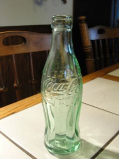 Old green glass Coca Cola bottle, 6 ounces, Pat D 105529, Oshkosh