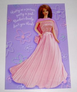 Barbie Pretty in Pink Today Youre Turning Three 3rd Birthday Card