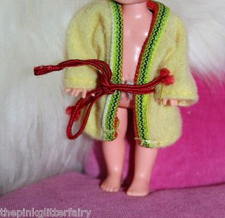 barbie toddler Kelly DOLL SIZE vintage yellow stripe bath sleep time