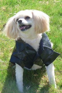 Boots & Barkley Dog Costume Black Studded Biker Jacket Leather Look