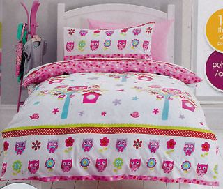The Owl Single Size Quilt Cover Set New