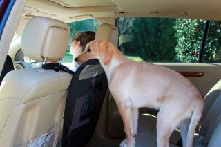 Pet Barrier Blocks Dogs Access To Auto Car Front Seats & Keep Dogs In
