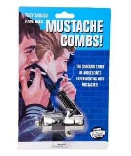 Switchblade Mustache Comb