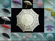 Ivory full Belgian lace kids parasol ( wedding) umbrella U213ES