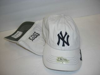 NEW 47SEVEN HAT CAP NEW YORK YANKEES SIZE LARGE *YELLOW STAINED