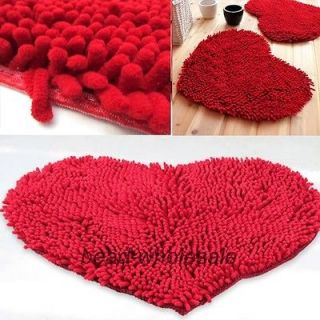 red bath rug mat