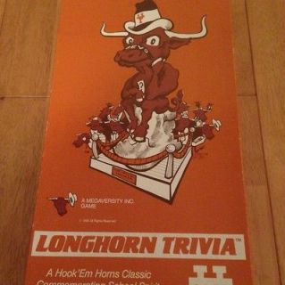 Texas Longhorn Trivia Board Game Complete & Great Condition