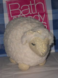 Bath and Body Works Cream Beige w/Gold Trim Lambie Lamb Plush 2012