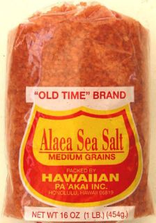 HAWAIIAN ALAEA RED SEA SALT MEDIUM GRAINS ~ 1 LB