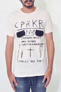 CPRKR basquiat Light Cream Mens Extra Slim Fit T Shirt