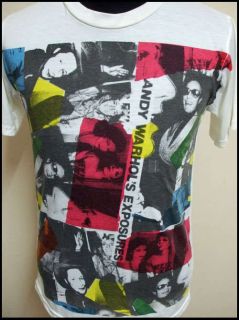New vintage 70s Andy Warhol 2 Pop art rock mod indie t shirt M