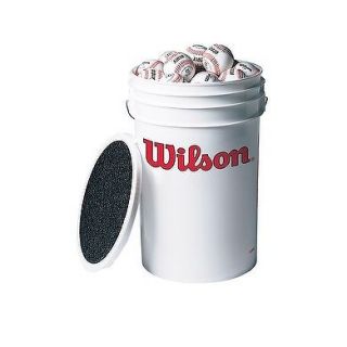 Wilson WTA1098 1030 Baseballs (3 dozen) with cushioned Bucket