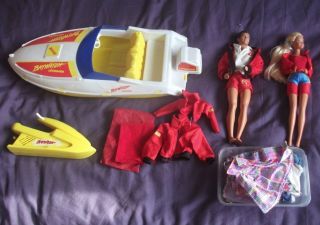 Baywatch Barbie   Powerboat, Jet Ski, Dolls & Accessories