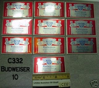 10 Budweiser Beer Aluminum Signs / Plaques NEW C332
