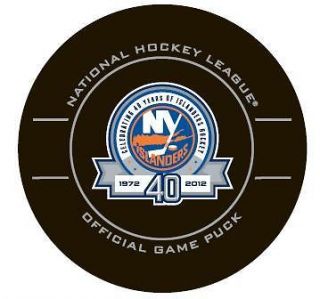 New York Islanders 40th Anniversary Official NHL Game Puck in Official