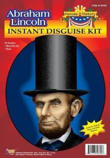 Heroes in History Costume Accessory Kit Abraham Lincoln Hat & Beard