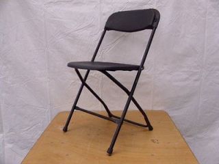 Black Folding Stacking Straight Back Chairs School Office Chair Hotel