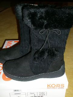 Michael Kors Girls Kids Lil Abbi Winter Boots Black Multiple Sizes