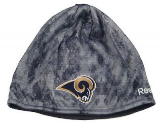 New NFL St Louis Rams Reebok Grey Camo Beanie Hat Cap