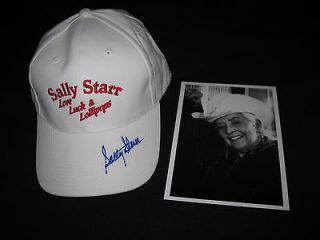 SALLY STARR signed baseball hat cap autograph Three Stooges