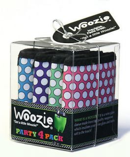 Woozie Wine Glass Lots of Dots Party Pack Set of 4 NEW Gift Boxed