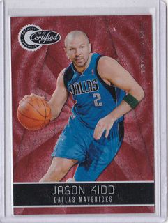JASON KIDD 2011 TOTALLY CERTIFIED TOTALLY RED BASE #419/499