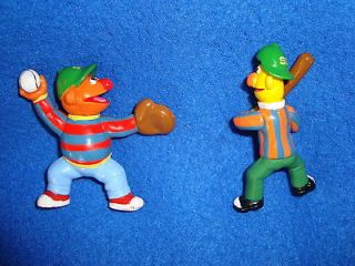 Sesame Street Bert and Ernie Baseball PVC Figure lot 2 pcs