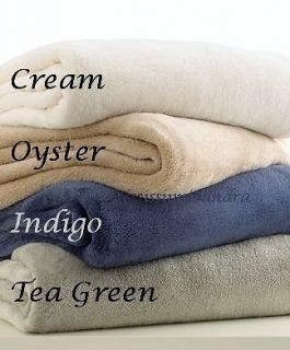 Berkshire Shear Loft TWIN Bed Blanket Solid Green Tea Shearloft Plush