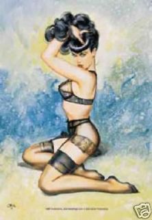 BETTIE PAGE Olivia de Berardinis IV 29X43 Cloth Poster Flag Tapestry