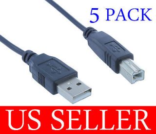 USB2.0 A Male to B Male Printer Scanner Cable Black(U2A1 B1  03 5PK
