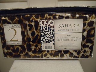 Sahara Cheetah Animal Print Print King Size Bed Sheet Set