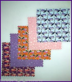 40 Dragonfly Surprise Quilting Fabric Squares Blocks Patchwork Quilt